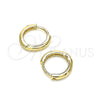 Argolla Huggie 02.156.0564.12 Oro Laminado, Pulido, Tono Dorado