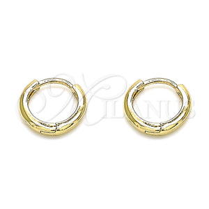 Argolla Huggie 02.156.0564.12 Oro Laminado, Pulido, Tono Dorado
