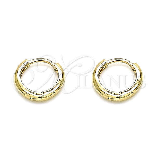 Argolla Huggie 02.156.0564.12 Oro Laminado, Pulido, Tono Dorado