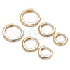 Argolla Huggie 02.156.0564.12 Oro Laminado, Pulido, Tono Dorado