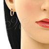 Argolla Huggie 02.156.0564.15 Oro Laminado, Pulido, Tono Dorado