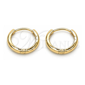 Argolla Huggie 02.156.0564.15 Oro Laminado, Pulido, Tono Dorado