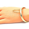Aro Individual 07.168.0015.1.04 Oro Laminado, Diamantado, Tono Dorado (Grosor 08 MM, Talla 4 (2,25 de Diámetro))