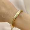 Aro Individual 07.168.0015.1.04 Oro Laminado, Diamantado, Tono Dorado (Grosor 08 MM, Talla 4 (2,25 de Diámetro))