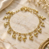 Pulsera de Dije 03.372.0017.08 Oro Laminado, Diseño de Delfín y Paperclip, Pulido, Tono Dorado (Grosor 03 MM, 8 Pulgadas de Largo)