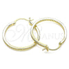 Argolla Mediana 02.185.0005.30 Oro Laminado, con Blanca Micro Pave, Pulido, Tono Dorado