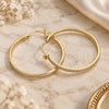 Argolla Mediana 02.185.0005.40 Oro Laminado, con Micro Pave Blanca, Pulido, Tono Dorado