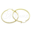 Argolla Grande 02.185.0005.50 Oro Laminado, con Blanca Micro Pave, Pulido, Tono Dorado