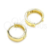 Argolla Huggie 02.210.0519.12 Oro Laminado, Pulido, Tono Dorado