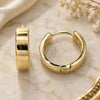Argolla Huggie 02.210.0519.12 Oro Laminado, Pulido, Tono Dorado