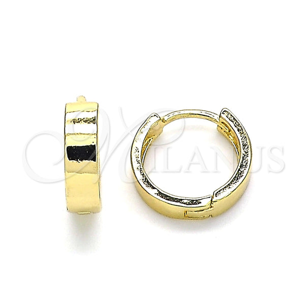 Argolla Huggie 02.210.0519.12 Oro Laminado, Pulido, Tono Dorado