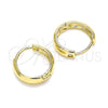 Argolla Huggie 02.210.0520.12 Oro Laminado, Pulido, Tono Dorado