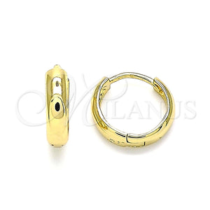Argolla Huggie 02.210.0520.12 Oro Laminado, Pulido, Tono Dorado