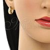 Argolla Huggie 02.210.0522.15 Oro Laminado, Pulido, Tono Dorado