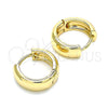 Argolla Huggie 02.210.0522.15 Oro Laminado, Pulido, Tono Dorado