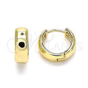 Argolla Huggie 02.210.0522.15 Oro Laminado, Pulido, Tono Dorado