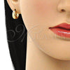 Argolla Huggie 02.210.0523.12 Oro Laminado, Pulido, Tono Dorado