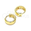 Argolla Huggie 02.210.0523.12 Oro Laminado, Pulido, Tono Dorado