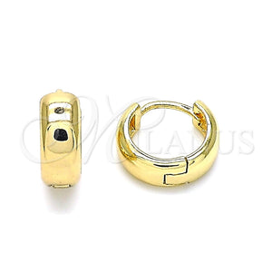 Argolla Huggie 02.210.0523.12 Oro Laminado, Pulido, Tono Dorado
