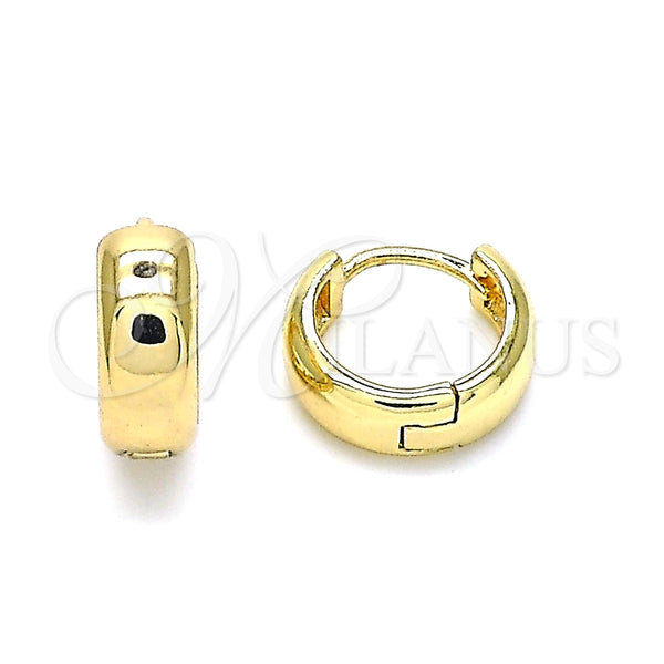 Argolla Huggie 02.210.0523.12 Oro Laminado, Pulido, Tono Dorado