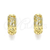 Argolla Huggie 02.210.0524.15 Oro Laminado, Pulido, Tono Dorado