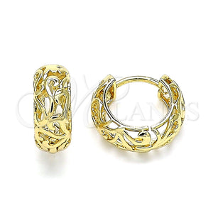 Argolla Huggie 02.210.0524.15 Oro Laminado, Pulido, Tono Dorado