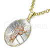 Dije Religioso 05.380.0120 Oro Laminado, Diseño de Divino Niño , Diamantado, Tres Tonos