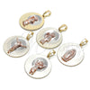 Dije Religioso 05.380.0125 Oro Laminado, Diseño de Divino Niño , Diamantado, Tres Tonos