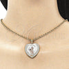 Dije Religioso 05.380.0133 Oro Laminado, Diseño de Santa Muerte y Corazón, Diamantado, Tres Tonos