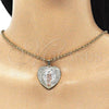 Dije Religioso 05.380.0134 Oro Laminado, Diseño de San Judas y Corazón, Diamantado, Tres Tonos