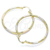 Argolla Grande 02.213.0154.1.50 Oro Laminado, Diamantado, Tres Tonos