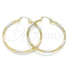 Argolla Grande 02.213.0154.1.50 Oro Laminado, Diamantado, Tres Tonos