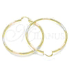 Argolla Grande 02.170.0059.1.60 Oro Laminado, Diamantado, Tres Tonos