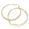 Argolla Grande 02.170.0059.1.60 Oro Laminado, Diamantado, Tres Tonos