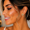 Arete Dormilona 02.387.0010.2 Oro Laminado, con Granate and Blanca Zirconia Cubica, Pulido, Tono Dorado