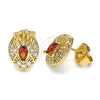 Arete Dormilona 02.387.0010.2 Oro Laminado, con Granate and Blanca Zirconia Cubica, Pulido, Tono Dorado