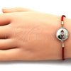 Pulsera Elegante 03.368.0054.06 Oro Laminado, Diseño de Ojo Griego, con Blanca Micro Pave and Blanca Zirconia Cubica, Pulido, Tono Dorado (02 MM Thickness, 6 Inches Length)