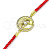 Pulsera Elegante 03.368.0054.06 Oro Laminado, Diseño de Ojo Griego, con Blanca Micro Pave and Blanca Zirconia Cubica, Pulido, Tono Dorado (02 MM Thickness, 6 Inches Length)