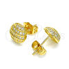 Arete Dormilona 02.344.0092 Oro Laminado, con Blanca Micro Pave, Pulido, Tono Dorado