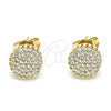 Arete Dormilona 02.344.0100 Oro Laminado, con Blanca Micro Pave, Pulido, Tono Dorado