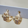 Argolla Huggie 02.284.0041.12 Oro Laminado, Diseño de Mariposa, con Rosado Micro Pave, Pulido, Tono Dorado
