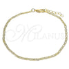 Tobillera Básica 04.213.0213.10 Oro Laminado, Diseño de Mariner, Pulido, Tono Dorado (03 MM Thickness, 10 Inches Length)