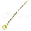 Tobillera Básica 04.213.0051.10 Oro Laminado, Diseño de Mariner, Pulido, Tono Dorado (02 MM Thickness, 10 Inches Length)
