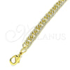 Tobillera Básica 04.213.0230.10 Oro Laminado, Pulido, Tono Dorado (07 MM Thickness, 10 Inches Length)