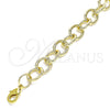 Tobillera Básica 04.213.0235.10 Oro Laminado, Diseño de Paperclip, Pulido, Tono Dorado (07 MM Thickness, 10 Inches Length)