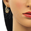 Arete Dormilona 02.163.0154.20 Oro Laminado, Diseño de Puff Mariner, Pulido, Tono Dorado