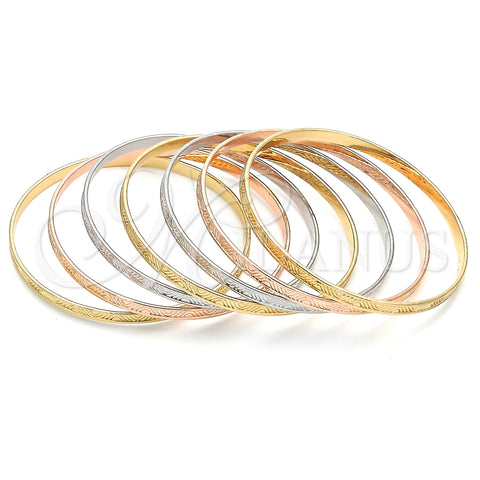 Aro Semanario 07.252.0074.1.06 Oro Laminado, Pulido, Tres Tonos (05 MM Thickness, Size 6 (2.75 Diameter))