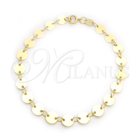 Pulsera Elegante 03.09.0085.07 Oro Laminado, Pulido, Tono Dorado (04 MM Thickness, 7 Inches Length)