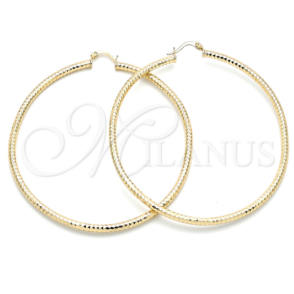 Argolla Extra Grande 02.213.0238.70 Oro Laminado, Diamantado, Tono Dorado