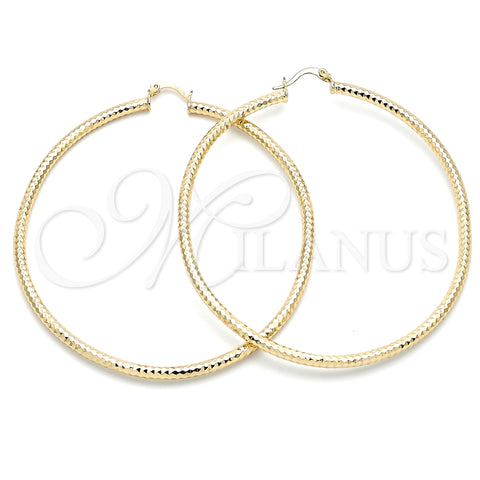 Argolla Extra Grande 02.213.0238.70 Oro Laminado, Diamantado, Tono Dorado